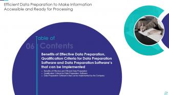 Efficient Data Preparation To Make Information Accessible And Ready For Processing Complete Deck