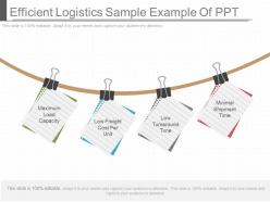 Efficient logistics sample example of ppt