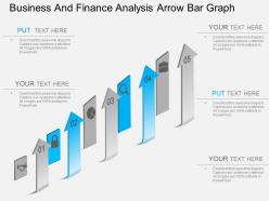 Ei business and finance analysis arrow bar graph powerpoint template