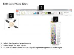 Ei four hands connected for team unity and teamwork powerpoint template
