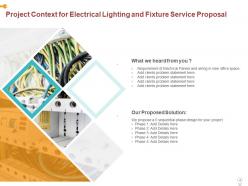 Electrical Lighting And Fixture Service Proposal Powerpoint Presentation Slides