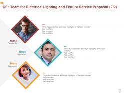 Electrical Lighting And Fixture Service Proposal Powerpoint Presentation Slides