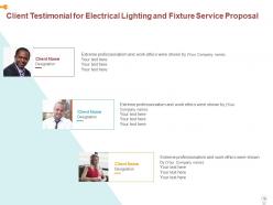 Electrical Lighting And Fixture Service Proposal Powerpoint Presentation Slides