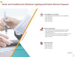 Electrical Lighting And Fixture Service Proposal Powerpoint Presentation Slides