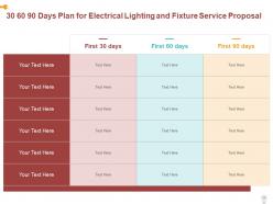 Electrical Lighting And Fixture Service Proposal Powerpoint Presentation Slides