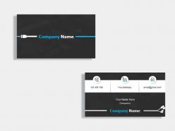 Electrician business card design template