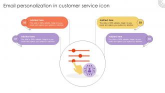 Email Personalization In Customer Service Icon