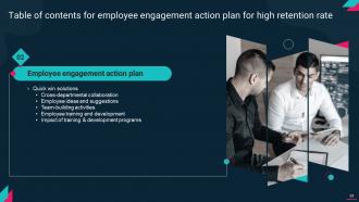 Employee Engagement Action Plan For High Retention Rate Powerpoint Presentation Slides