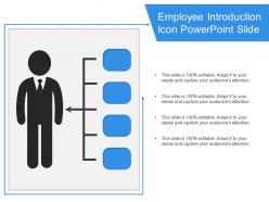 Employee introduction icon powerpoint slide