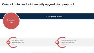 Endpoint Security Upgradation Proposal Powerpoint Presentation Slides Template Content Ready