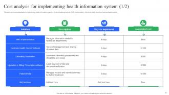 Enhancing Medical Facilities By HIS Implementation Powerpoint Presentation Slides Downloadable Good