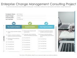 Enterprise change management consulting project