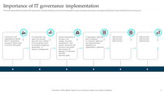 Enterprise Governance Of Information Technology EGIT Powerpoint Presentation Slides