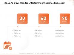 Entertainment Logistics Specialist Powerpoint Presentation Slides