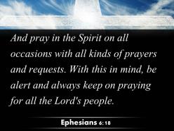 Ephesians 6 18 the spirit on all occasions powerpoint church sermon