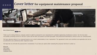 Equipment Maintenance Proposal powerpoint Presentation Slides Best