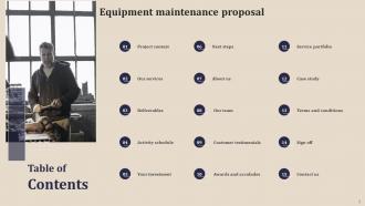 Equipment Maintenance Proposal powerpoint Presentation Slides Good