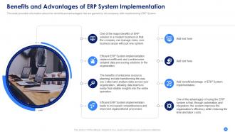 Erp system framework implementation to keep business up to date and improve organizational processes complete deck