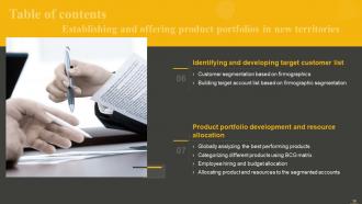 Establishing And Offering Product Portfolios In New Territories Powerpoint Presentation Slides