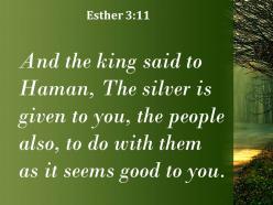 Esther 3 11 keep the money the king powerpoint church sermon