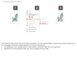 Europe map with gender ratio analysis powerpoint slides