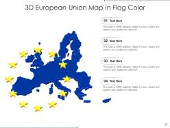 European Union Map Location Pointer Flag Shape Political Relations