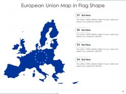 European Union Map Location Pointer Flag Shape Political Relations