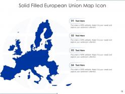 European Union Map Location Pointer Flag Shape Political Relations