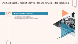 Evaluating Global Market Entry Modes And Strategies For Expansion Strategy CD V