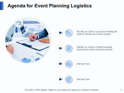 Event planning logistics powerpoint presentation slides