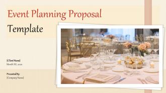 Event Planning Proposal Template Powerpoint Presentation Slides