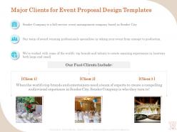 Event Proposal Design Templates Powerpoint Presentation Slides