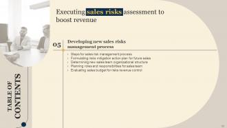 Executing Sales Risks Assessment To Boost Revenue Powerpoint Presentation Slides Colorful Visual