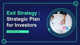 Exit Strategy Strategic Plan For Investors Strategy CD