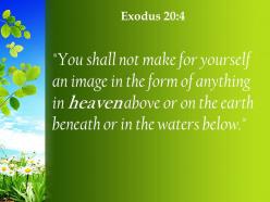 Exodus 20 4 the earth beneath or in the powerpoint church sermon