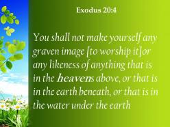 Exodus 20 4 the earth beneath or in the powerpoint church sermon