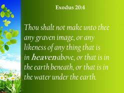 Exodus 20 4 the earth beneath or in the powerpoint church sermon