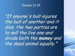 Exodus 21 35 the money and the dead animal powerpoint church sermon