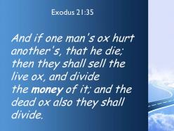 Exodus 21 35 the money and the dead animal powerpoint church sermon