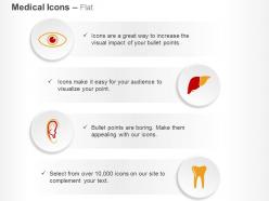 Eye ear liver tooth care techniques ppt icons graphics