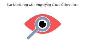 Eye Monitoring With Magnifying Glass Colored Icon In Powerpoint Pptx Png And Editable Eps Format