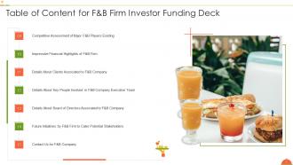 F and b firm investor funding deck ppt template