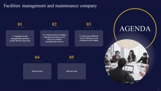 Facilities Management And Maintenance Company Powerpoint Presentation Slides