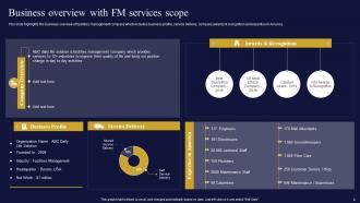 Facilities Management And Maintenance Company Powerpoint Presentation Slides