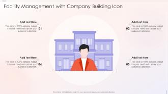 Facility Management With Company Building Icon