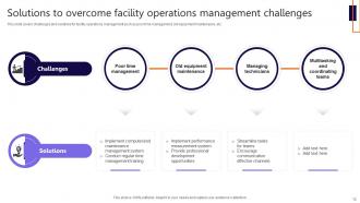 Facility Operations Powerpoint Ppt Template Bundles CRP Multipurpose Downloadable