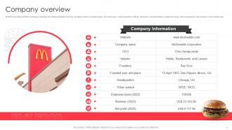 Fast Food Company Profile Powerpoint Presentation Slides CP CD V Image Attractive