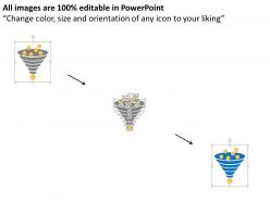 Fh funnel with dollar coins filter process flat powerpoint design