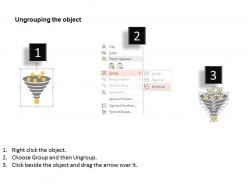 Fh funnel with dollar coins filter process flat powerpoint design