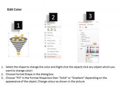 Fh funnel with dollar coins filter process flat powerpoint design